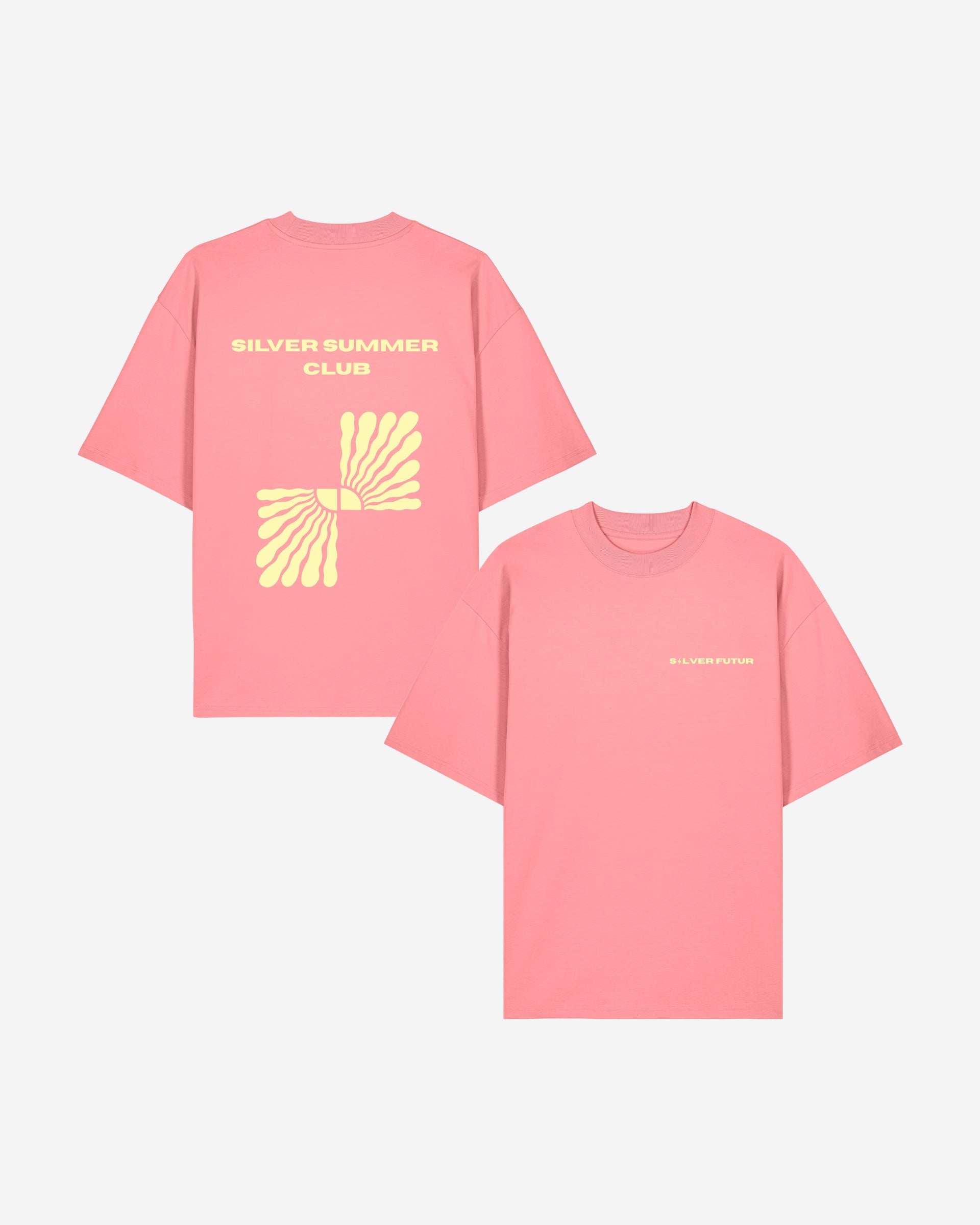 T-SHIRT SILVER SUMMER CLUB ROSE