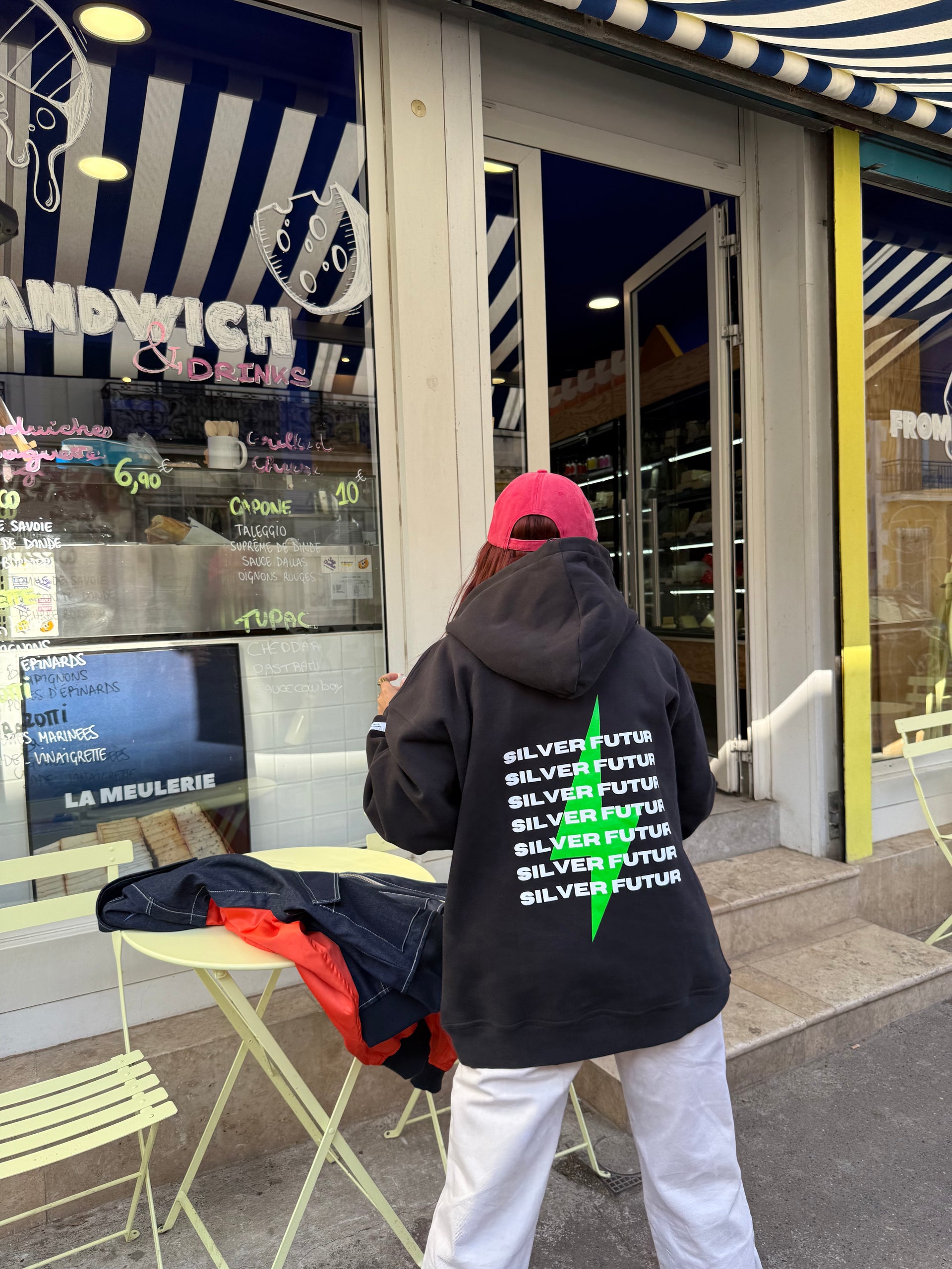 HOODIE BERLIN SILVER NOIR