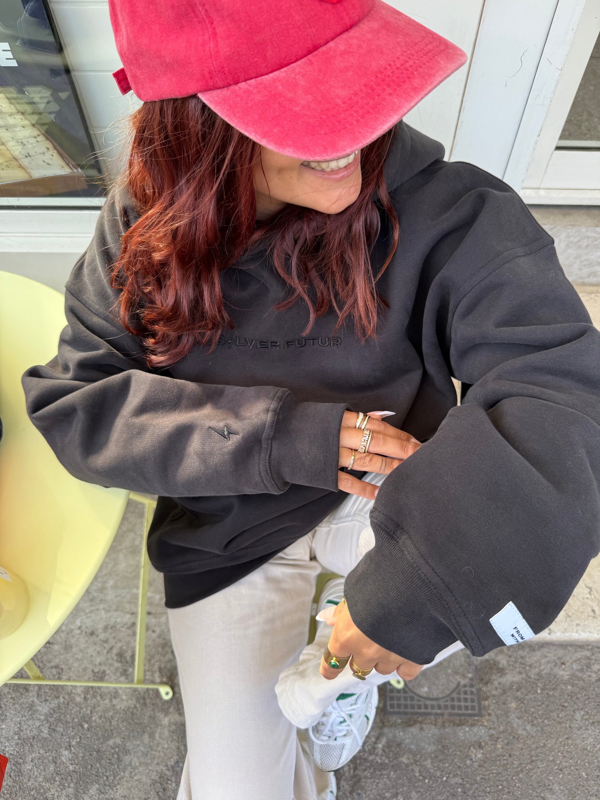 HOODIE BERLIN SILVER NOIR